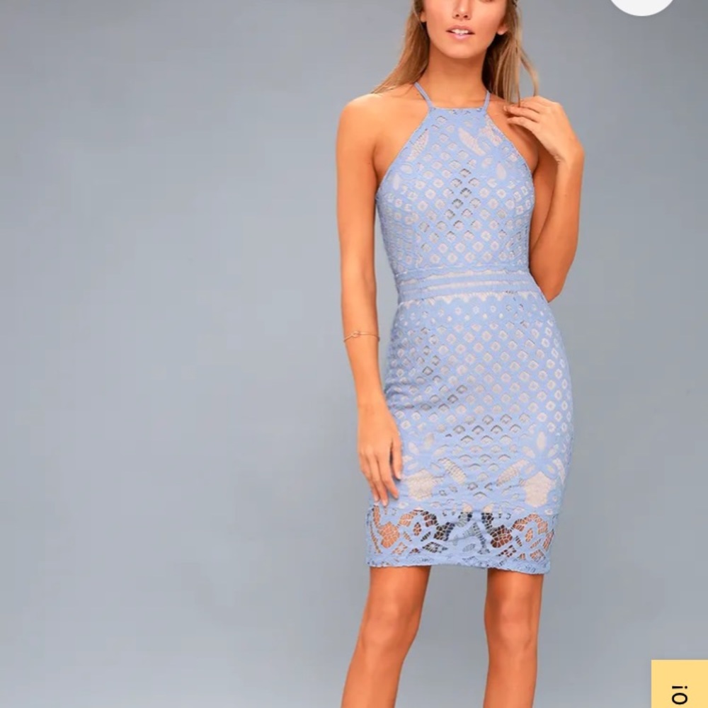 Lulu’s steal a kiss light blue dress